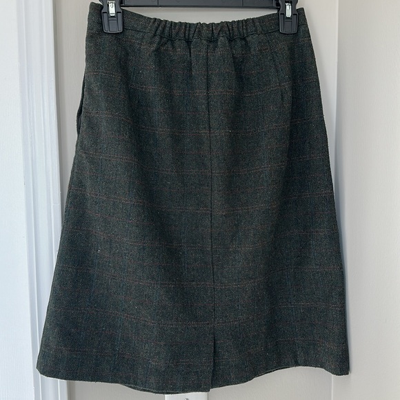Roolee plaid tartan dark green pencil skirt McMillan Plaid Skirt wool blend - Picture 5 of 8